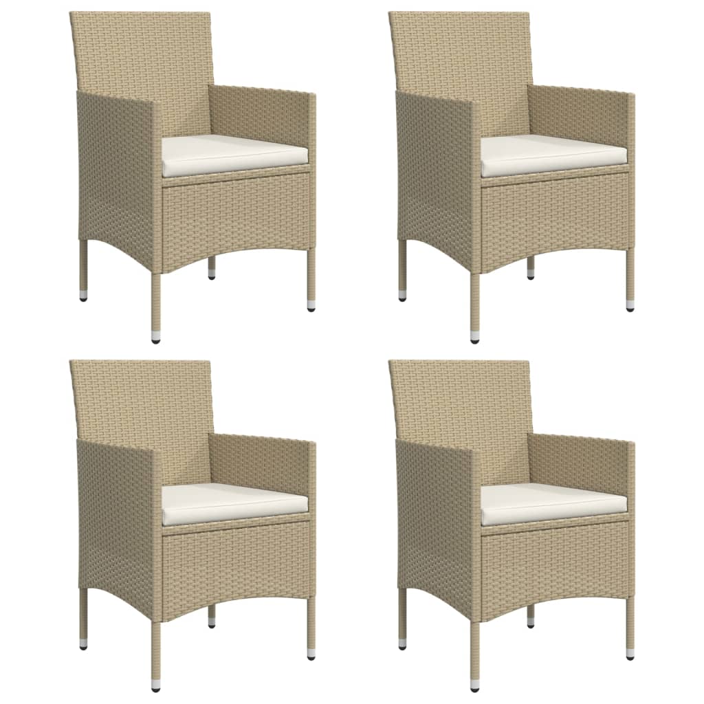 Vidaxl 5-Piece Garden Furniture Set with Cushions, Beige-Black