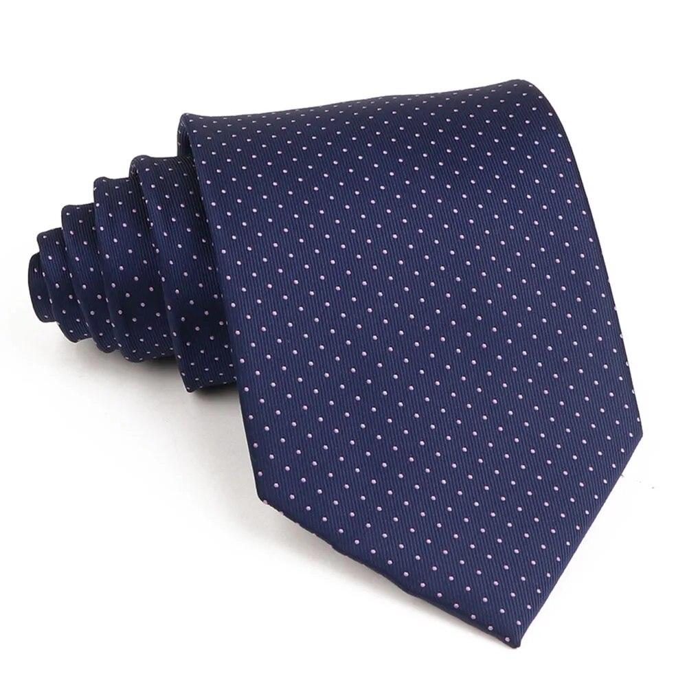 Lüks erkek Kravat 9 CM Geniş Çizgili Nokta Kravat Günlük Giyim Düğün Ofis Partisi