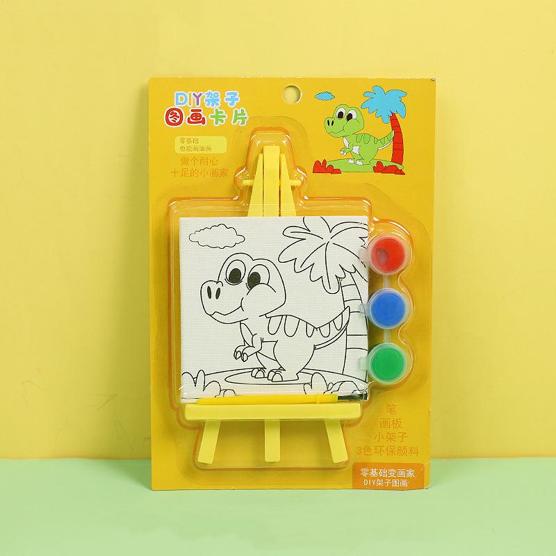 Children's DIY Shelf Drawing Board Creative Cartoon Hand-drawn Graffiti Coloring Kindergarten Art Oil Painting Stand Toys