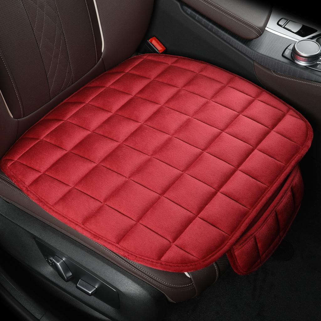 1 funda universal para asiento de coche, cálida y antideslizante, para invierno, para asiento delantero, transpirable, protectora para asiento de coche