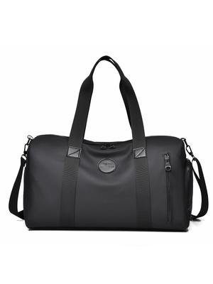 Large Capacity Waterproof Leather Travel Gym Bag for Men and Women