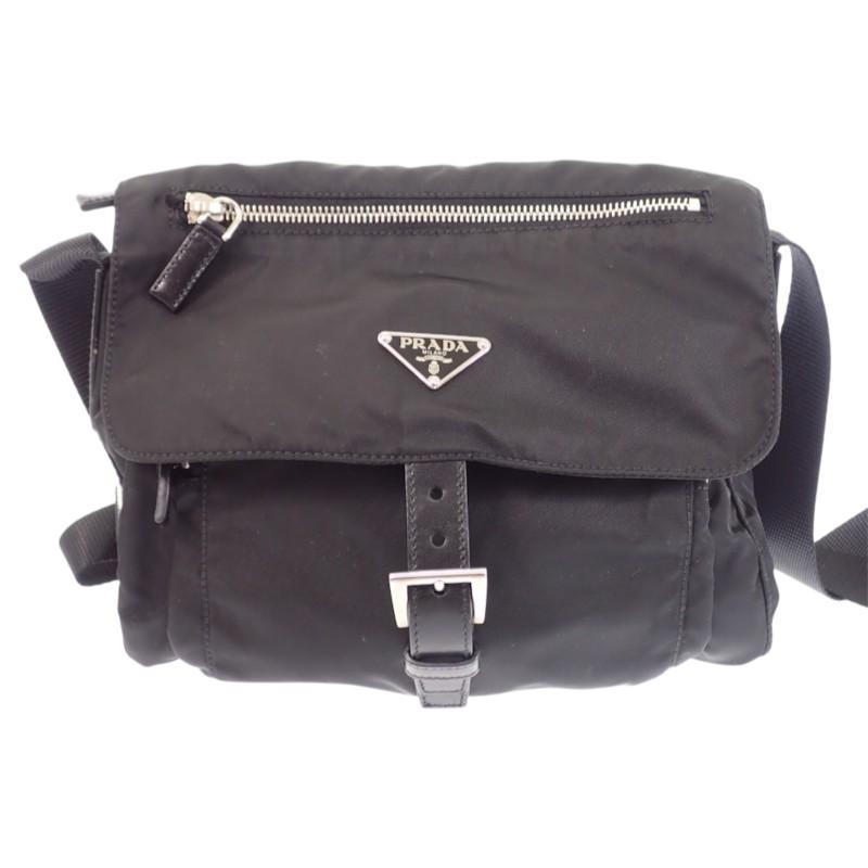 Prada BT8994 Shoulder Bag Black Nylon Mens