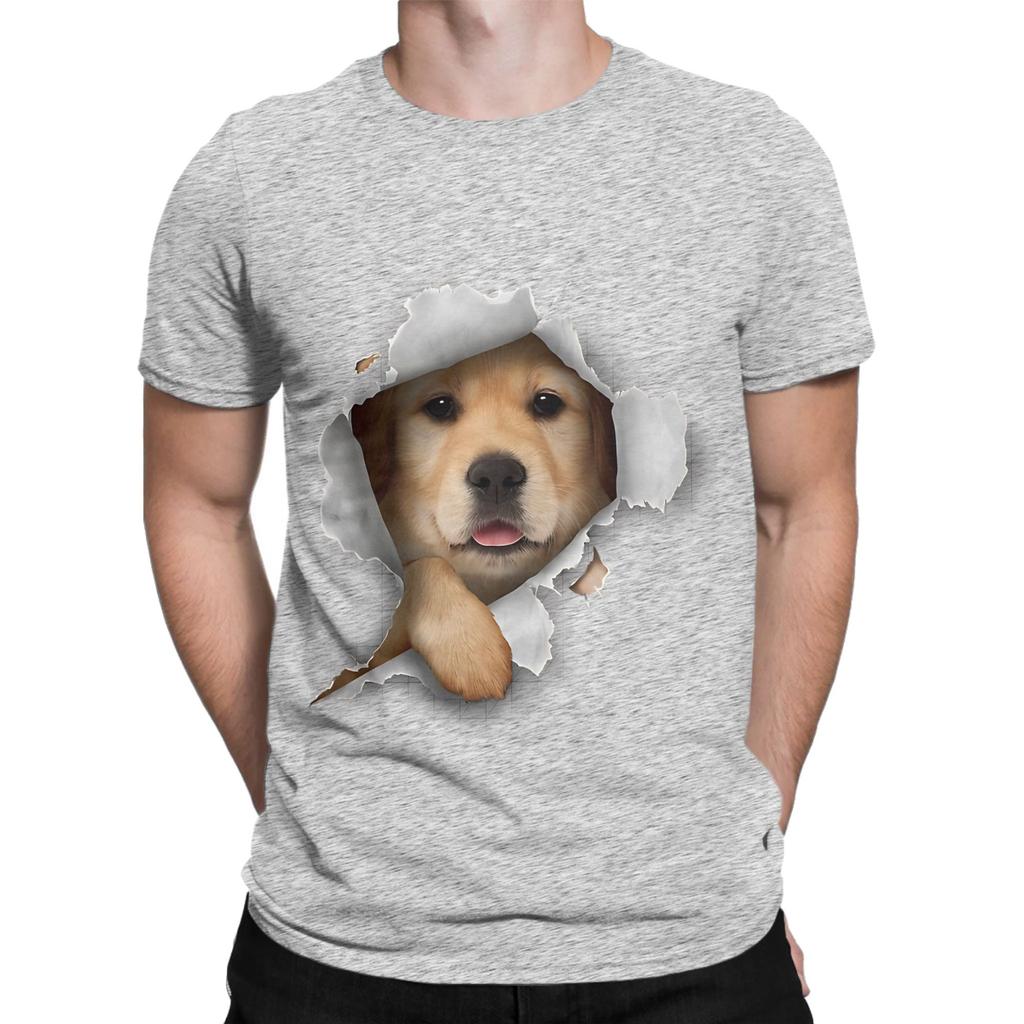 Golden Retriever Dog Graphic 100 Cotton TShirt Gloden Retirever Tees Tops For Unisex