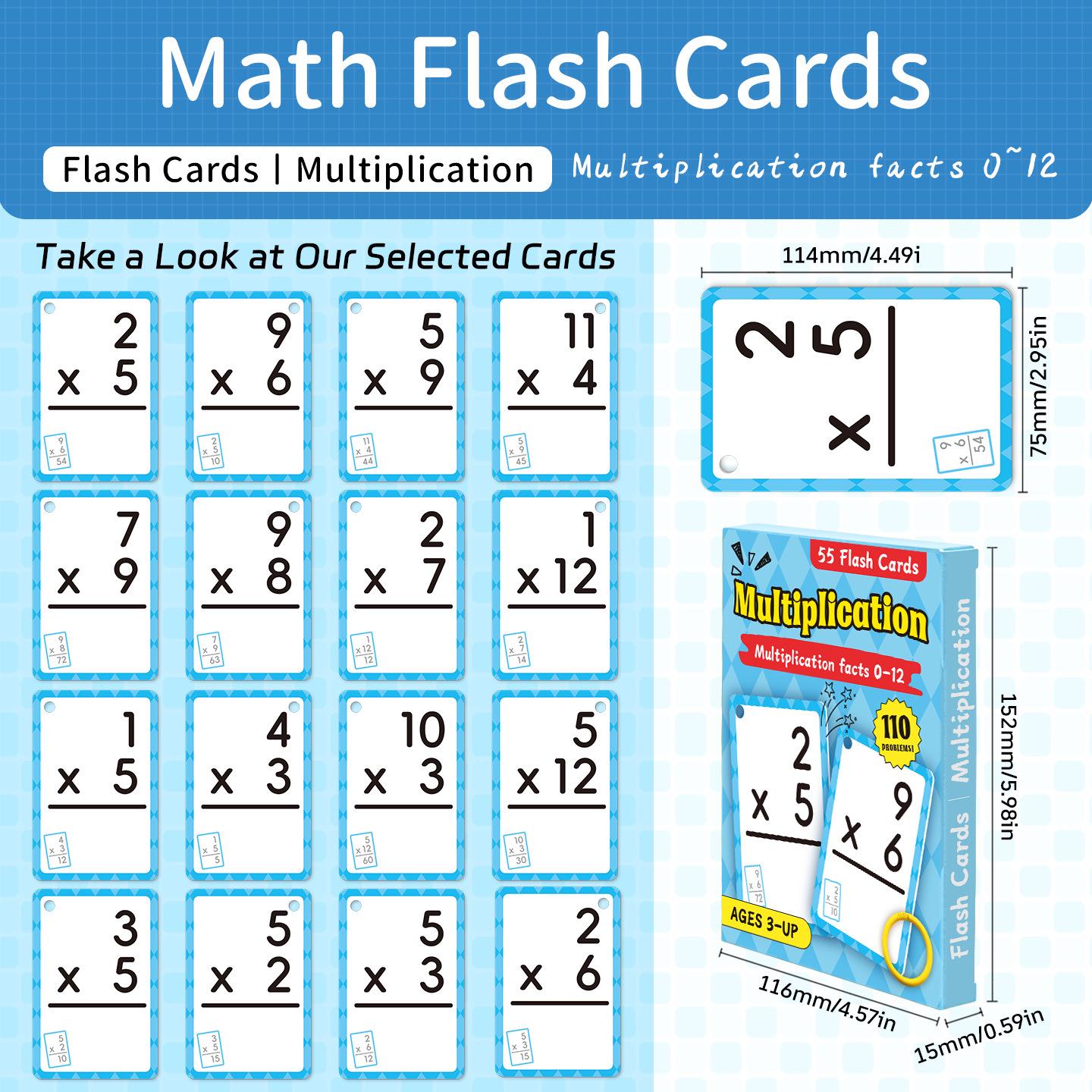 Children s Educational Math Flashcards: Addition, Subtraction, Multiplication & Division