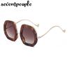 Oversized Irregular Sunglasses Women  Luxury Brand Designer Shiny Diamond Sun Glasses For Female Fashion Polygon Sunglass