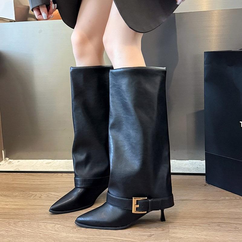 Women's Tall Boots Fashion 2025 European and American New Outward-worn Pointed Toe Long-thigh Boots