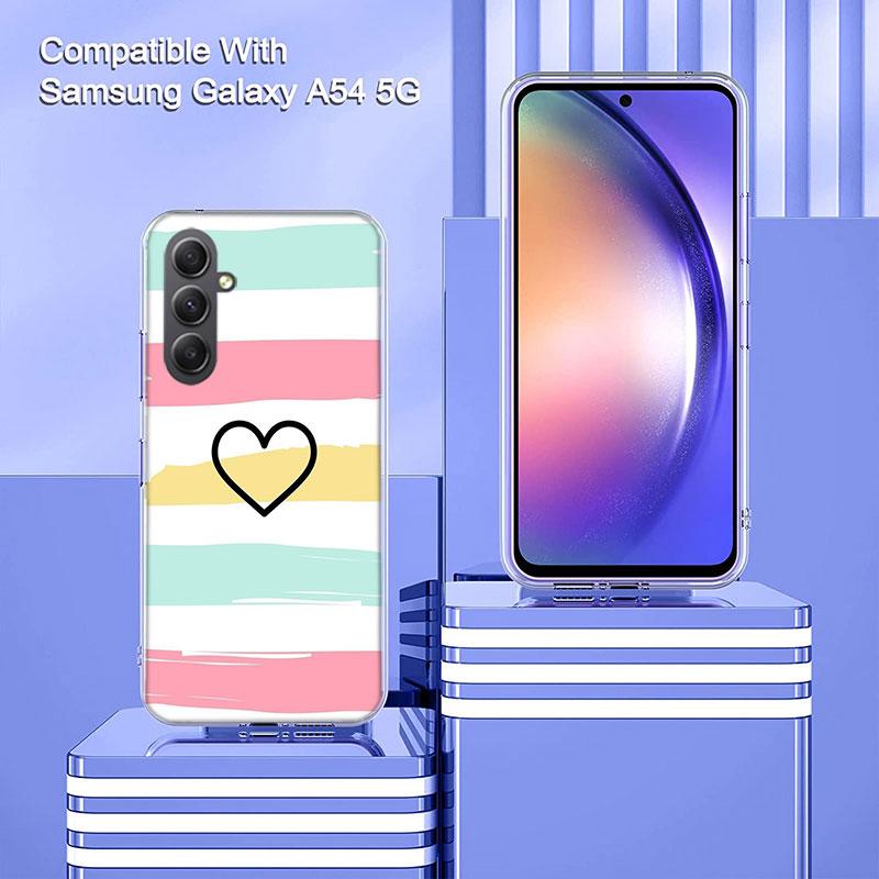 Rainbow Gradient Love Phone Case for Samsung A16 A26 A36 A56 A17 A37 A57 A07 A06 A02S A03 A04S A05S Galaxy Note 20 10 A50S A71 A