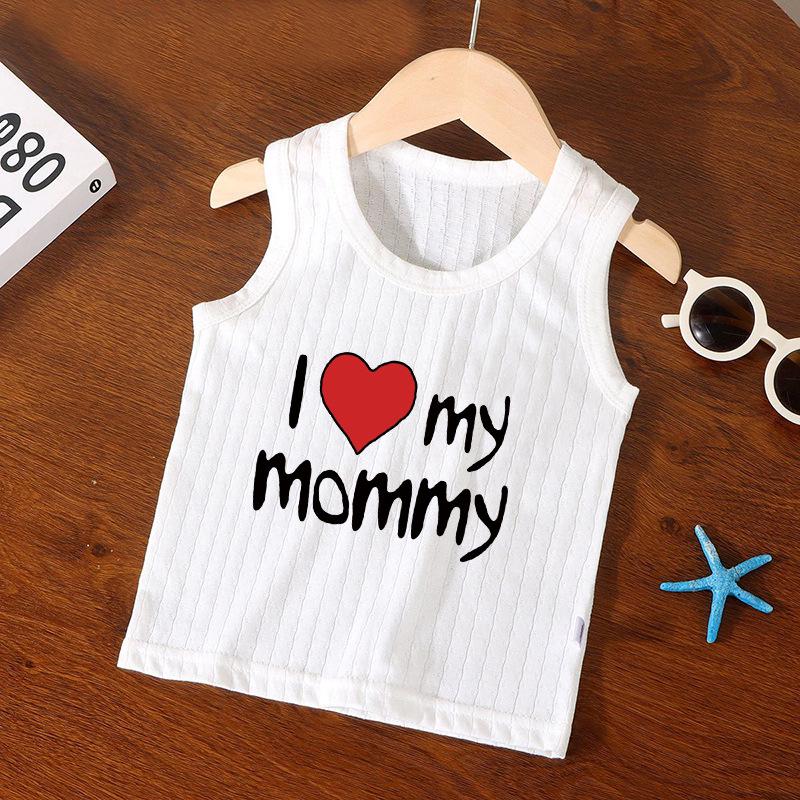 Pure Cotton Cartoon Sleeveless Summer Vest for Infants & Toddlers 130 cm