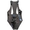 Sexy Men High Cut Muscle Bodysuit Zipper Crotch U Convex Pouch Bandage Sexy Tights Vest Tops Pu Shiny Stage Elastic Leotard