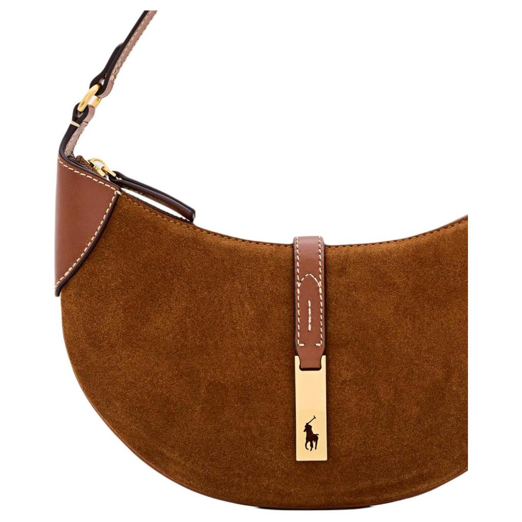 Polo Ralph Lauren Sac Brand Logo Patch Design Leather Mini Shoulder Bag Women Shoulder Bag Brown 428929801002