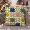 Federa Cuscino Fiore Stile Retrò Orla Kiely Comfort Divano Letto Seta Elegante Cerniera Invisibile Copricuscino Decorativo