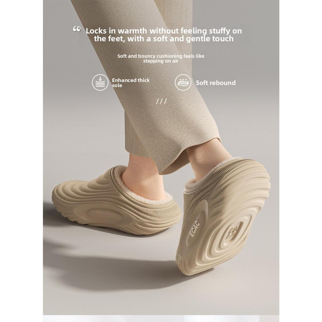 Winter Baumwollpantoffeln für Damen, Indoor Zuhause für Paare, Fleece für Wärme, Wasserdichtigkeit, Outdoor-Tragen, Rutschfeste Baumwollpantoffeln für Herren