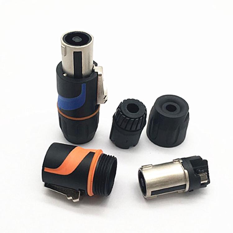 IP46 Waterproof Metal Stage Mixer: Four-Core Pro Speaker Amp Plug