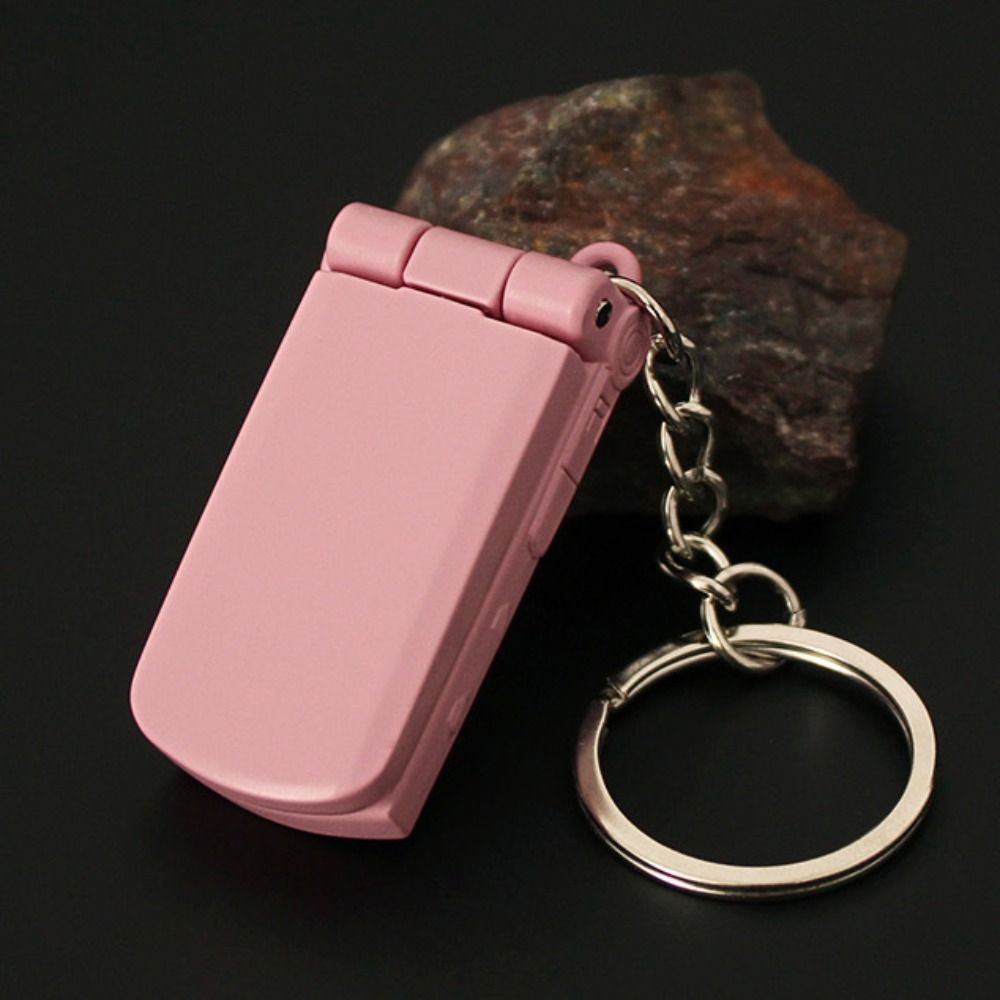 Loveheart&Bowknot Phone Model Keychains Vintage Car Key Chain Cell Phone Figure Key Ring  Couple