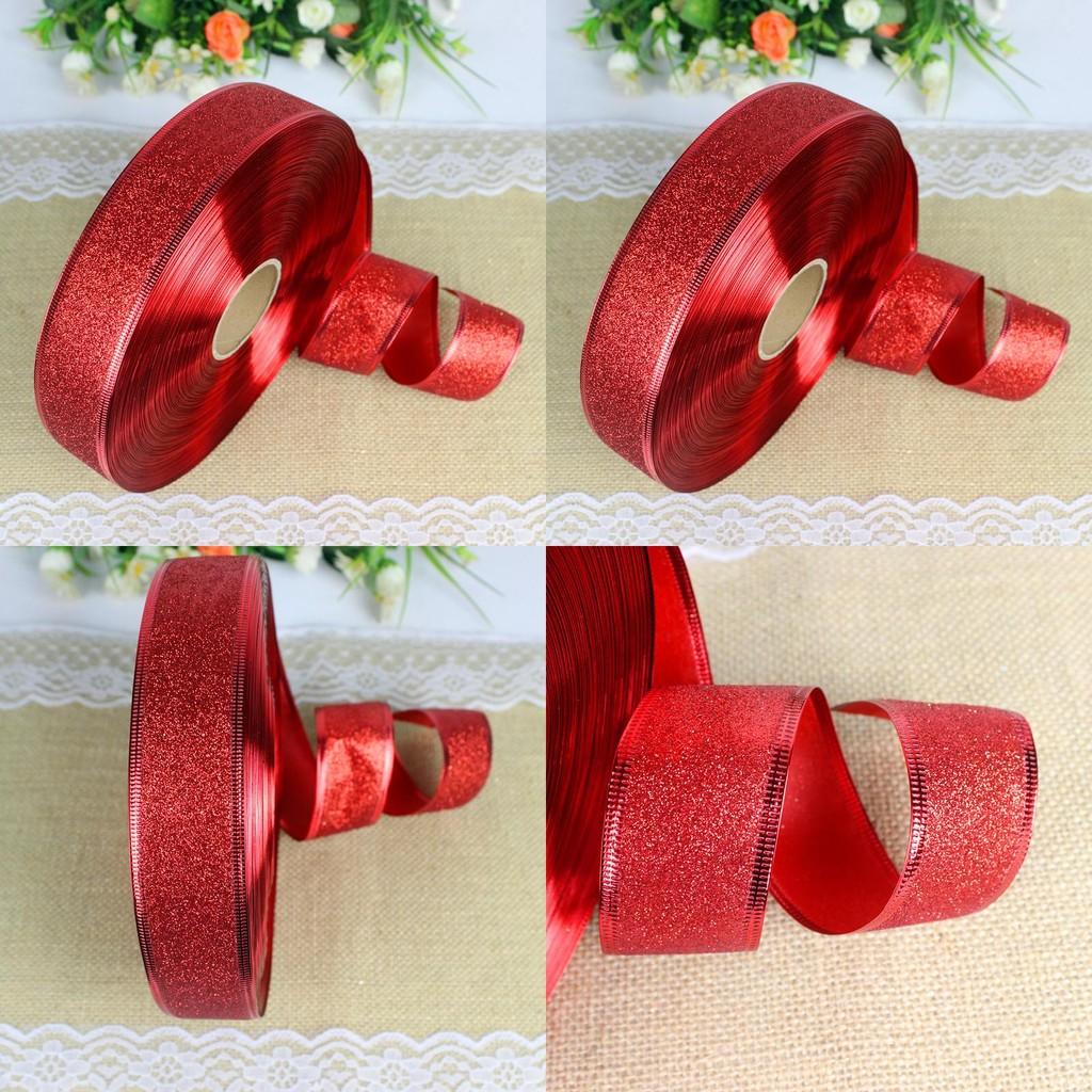 Luxurious Red 38cm And Pink Trimmed Christmas Ribbon For Stylish Decor Holiday