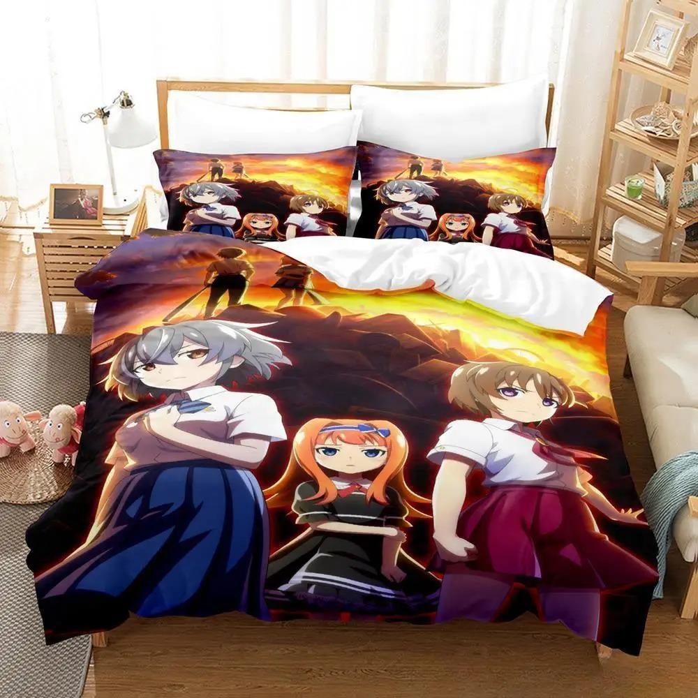 3D Print Anime Higurashi When They Cry Bedding Set Single Twin Full Queen King Size Bed Set Aldult Kid Bedroom Duvet Cover Sets