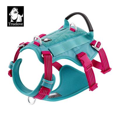 Coleira Anti-Fuga para Pet Sem Puxar Refletiva Ajustável Macia Acolchoada Colete para Pet Coleira para Cão de Serviço Alça Escalada TLH7011