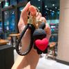 Cartoon Wool Love Woven Bear Pendant Car Key Chain High-End Schoolbag Accessories Couple Keychain