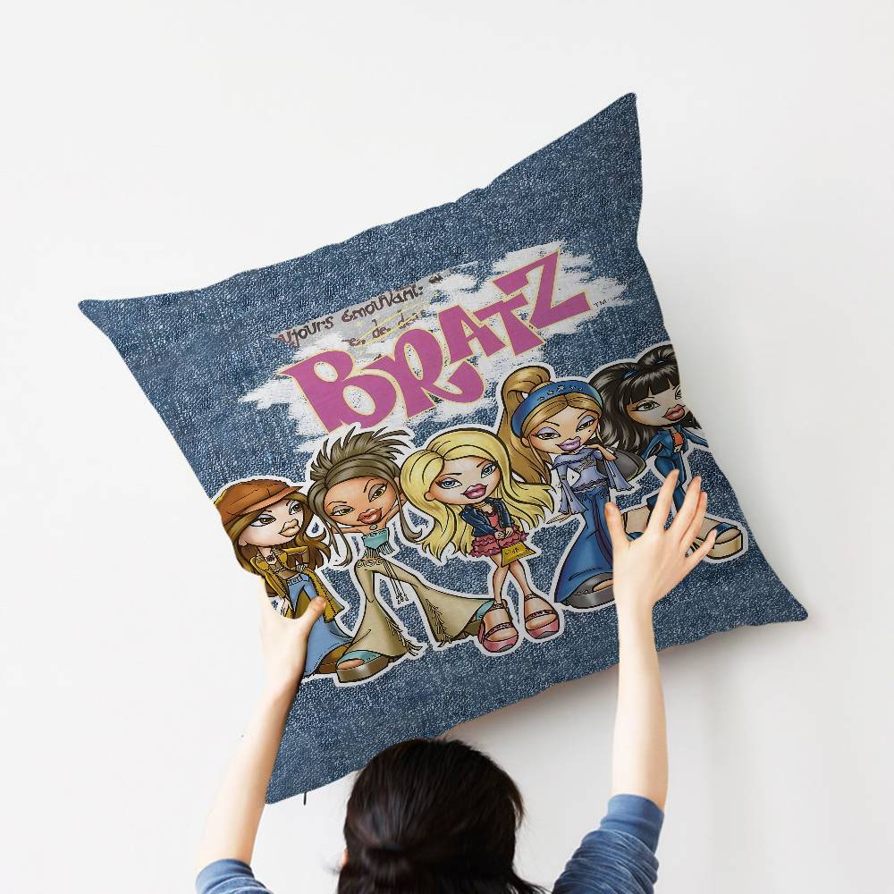 B-Bratzz Fashion M-Mask G-Girl Personalized Pillow Cover Kids Bedroom Wild Party Decor Pillowcase Kid Birthday Shower Gift