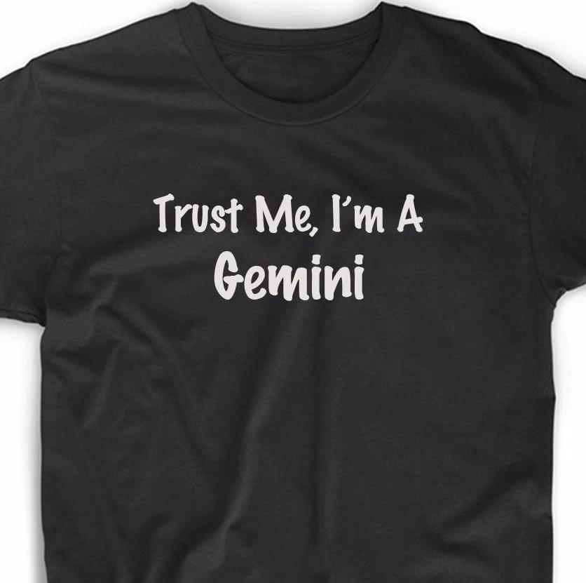 Trust Me I m A Gemini T Shirt Astrology Zodiac Sign Horoscope Gift Unique Tee M