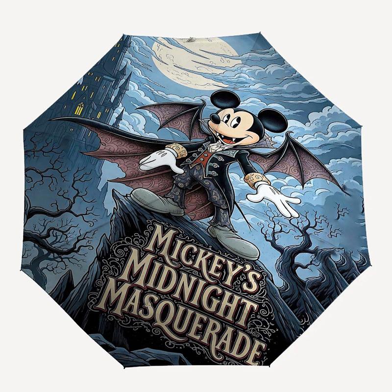 

1pc Mickey s Midnight Masquerade Automatic Open/Close Umbrella with 8-Rib Windproof Canopy10150