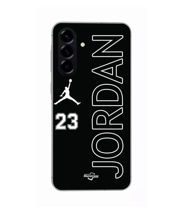 Etui - Maniacase - Samsung Galaxy A56 - Silikonowe - Czarne - Logo Jordan 23