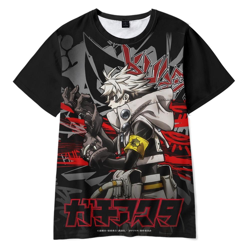 6 Colors Women Men's T-shirts GACHIAKUTA Printed O-Neck Oversized Short Sleeves T Shirt Fashion Mens Clothing Streetwear