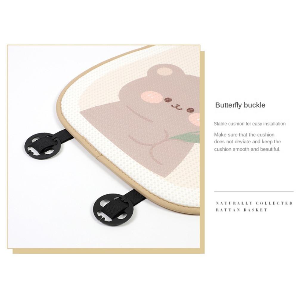 Bear Summer Breathable Seat Pad Protector Mat Car Ice Silk Cushion All-Season