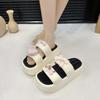 Soft cute height-increasing slippers 2025 summer new cartoon casual small bow cool slippers women
