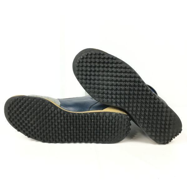 Daytona Vintage Leather Riding Motorcycle Boots Size 40 (Approx. 25.0cm) Gray×Navy Boots/Bike(USED)