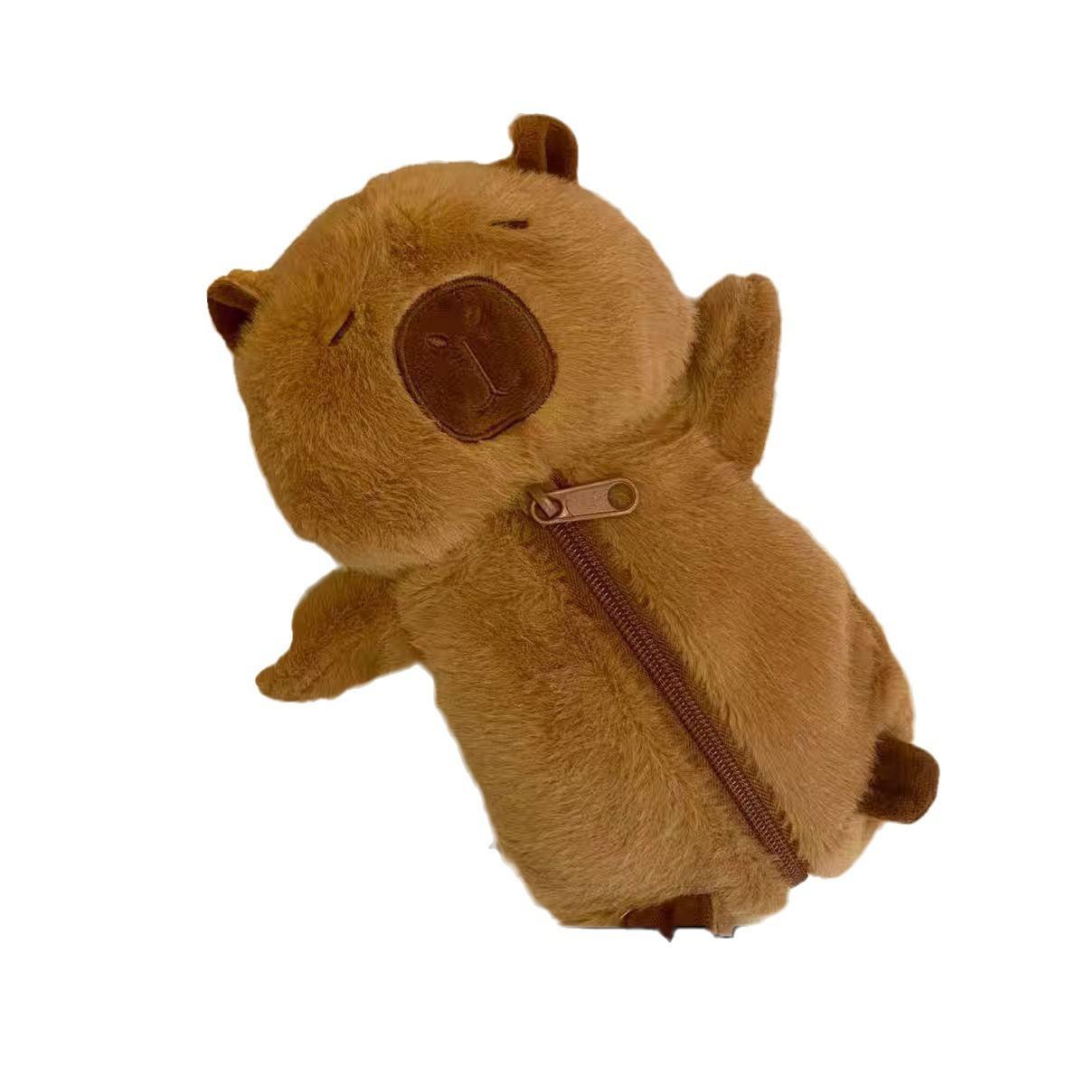 

Creative Plush Capybara Pen Bag Large Capacity Pencil Case Multifunctional nail artist bag