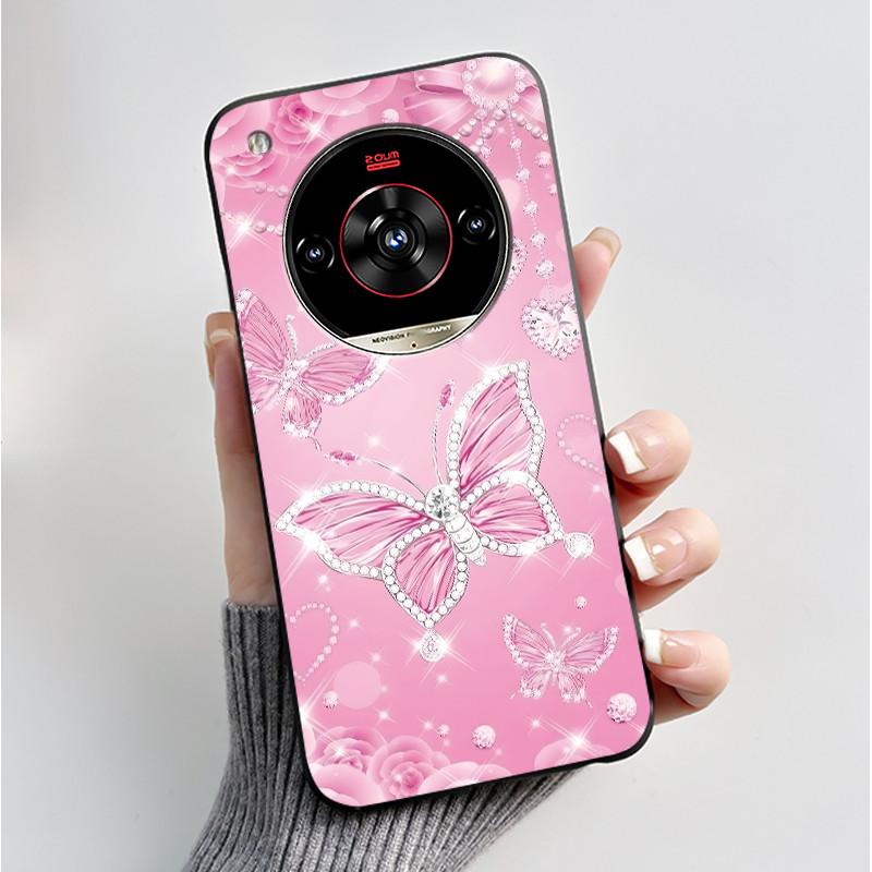 Printed Phone Case For ZTE Nubia Focus 2 Ultra 5G Funda Capa Soft Silicone Black Shell Cover Cute Flower Cartoon Casing Coque