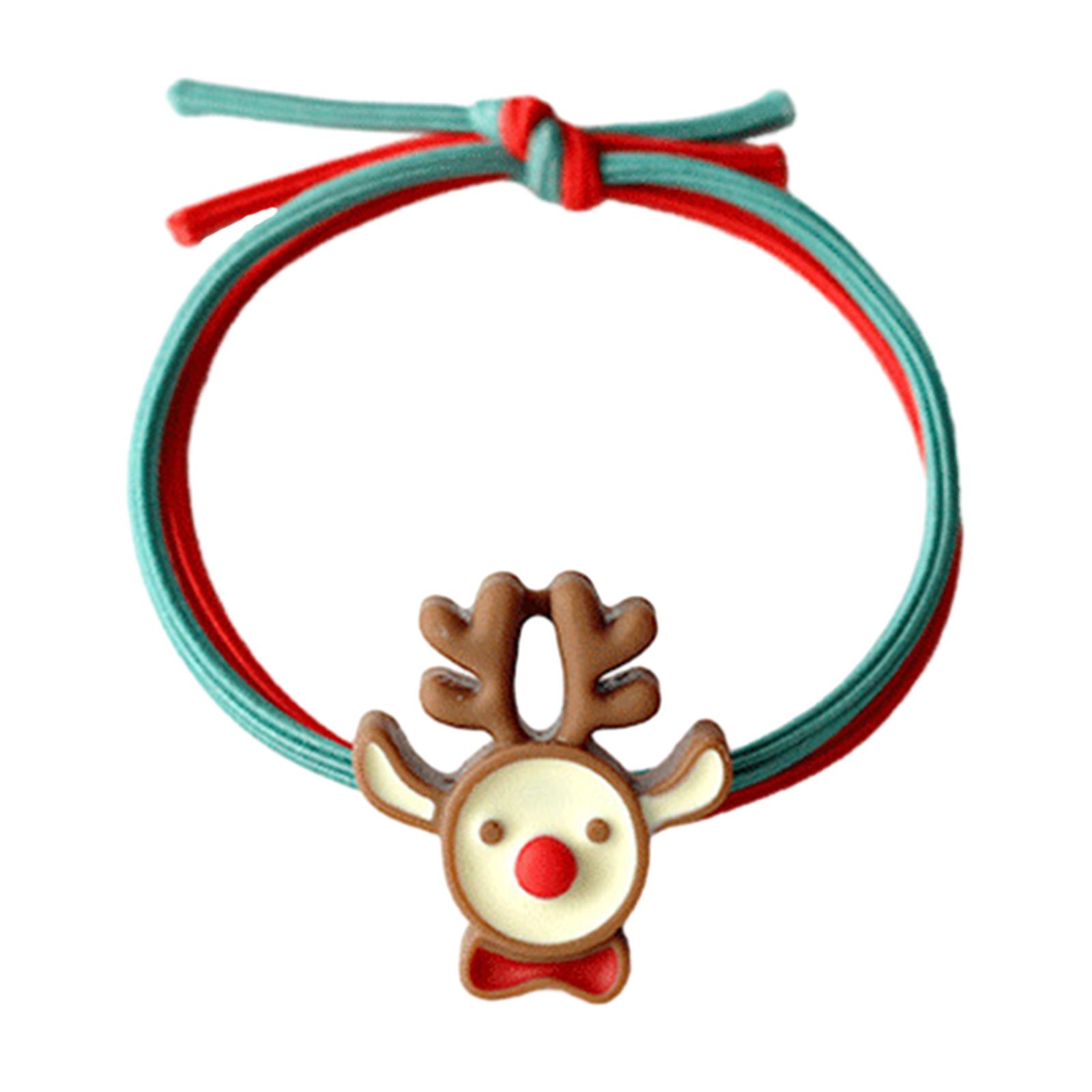 

Рождественские резинки для волос для женщин и детей Эластичные детские резинки для волос Без повреждений Держатель для хвостика Резинки для волос для малышей 3