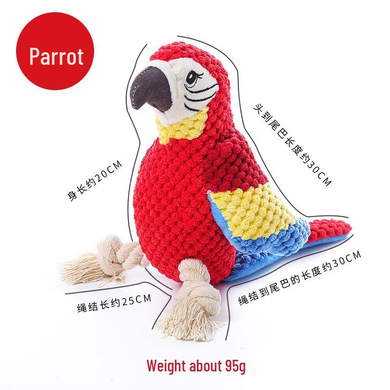 

Plush Parrot Style Dog Toy - Creative & Playful Pet Supplies