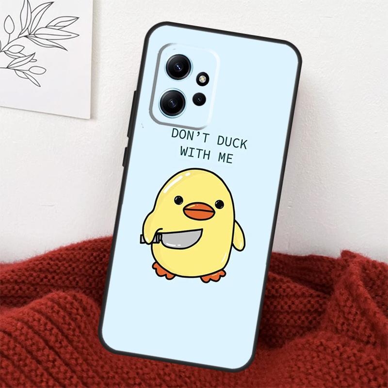 Cartoon Duck Knife Case For Xiaomi Redmi Note 14 13 10 11 12 15 Pro Plus Cover For Redmi 15 14C 12C 10C 13C 15C