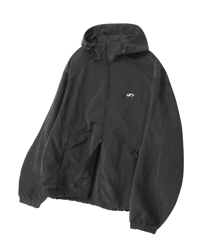 Filluminate Sheer Leisure Logo Windbreaker - Black