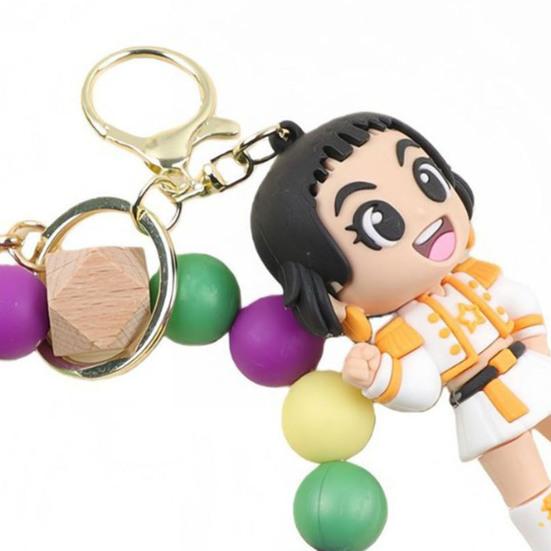 Keychain Pendant Anime Doll Charm Beads Bracelet Key Chain Party Favor Keyring Bag Charm Backpack Accessory