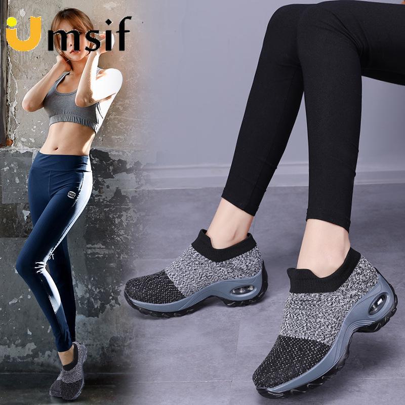 Sommer Damen Mesh Sneaker Atmungsaktiv Rutschfest Dicke Sohle Lässige Laufschuhe