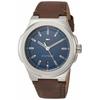 PRINCETON Men's Stainless Steel Watch with Blue Dial and Leather Strap (1791645)