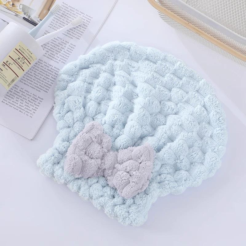 Cloud-velvet Princess Hat, Ultra-fine Fiber Thickened Water-absorbing Bath Cap, Anti-hair Loss Dry Hair Cap, Face Wash Dry Hair Towel