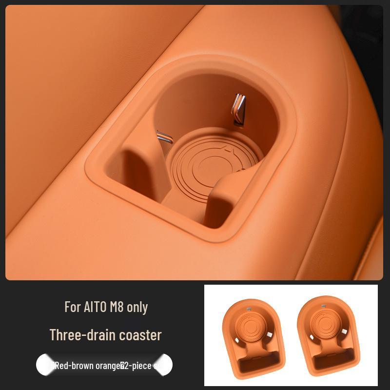 AITO Three-Row Cup Coaster & Holder Storage Box for Car Interior Decoration