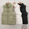 Down Cotton Vest for Women To Look Slim and Stylish New Fashion Autumn and Winter Stand Up Collar, Clip Waist, Versatile Sleeveless Camisole