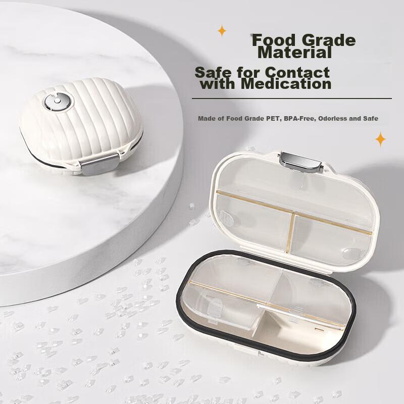 Baicaoyuan Portable Pill Organizer, Weekly Dosing Box, Seven-Day Travel Pill Dispenser, Personal Organizer, Sealed Moisture-Proof Large Capacity