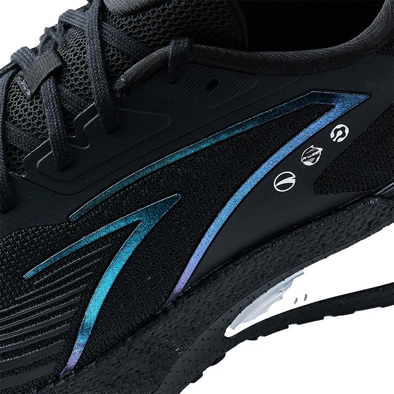 Anta Wormhole Mesh Breathable Shock Absorbing Durable Sports Commuting Running Fabric Low Top Running Shoes Men sneaker Basic-Black 112625533R-2