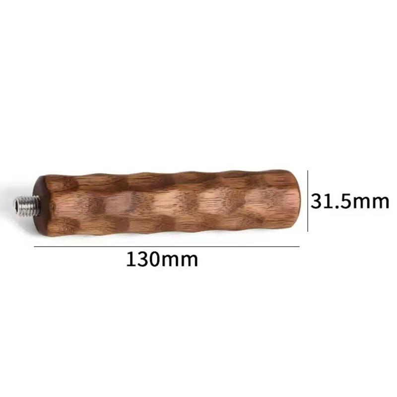 D2 Kávovar Dřevěná Rukojeť Závitová Rukojeť Přírodní Dřevěná Textura Kávový Šálek Stroj Náhradní Příslušenství Espresso Ořech
