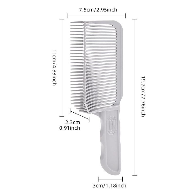 1/3PCS Barber Mix Flat Top Men's Barber Comb Heat Resistant Fading Brush