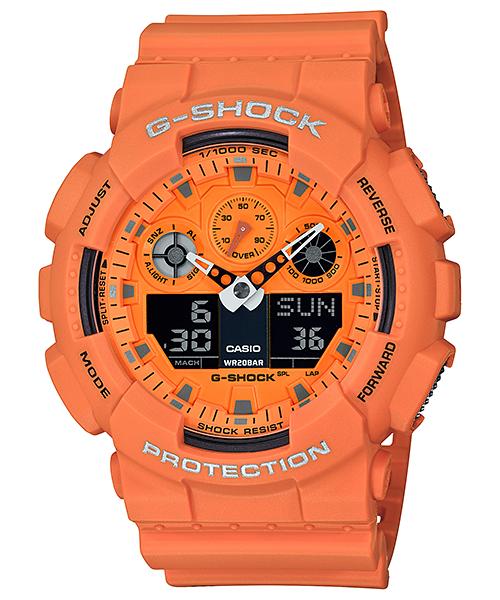 

Casio G-SHOCK Men s Resin 200M Water Resistant Digital Shock Resistant Quartz Watch GA-100RS-4A красный
