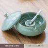 Retro Windproof Ceramic Ashtray with Lid Home Decor Accessories Ashtray Living Room Bar Cigarette Accessories Boyfriend Gift