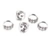 5PC Women Bohemian   Star Moon Wedding Lover Crystal Stack Rings Set