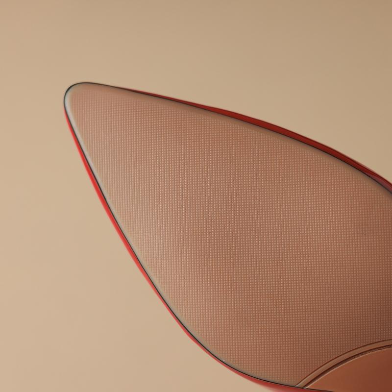 Fashion Women's New Spring and Autumn Genuine Leather Sheepskin Pointed Three Row Buckle High Heel Large Mary Jane Work Single Shoes